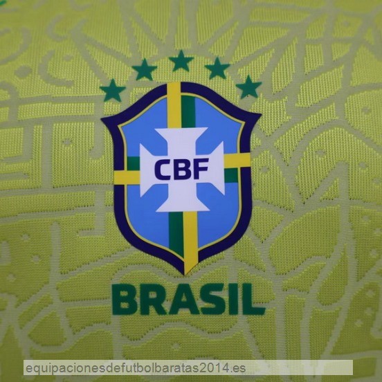 Nuevo 1ª Jugadores Camiseta Brasil 2024 Amarillo Verde Baratas